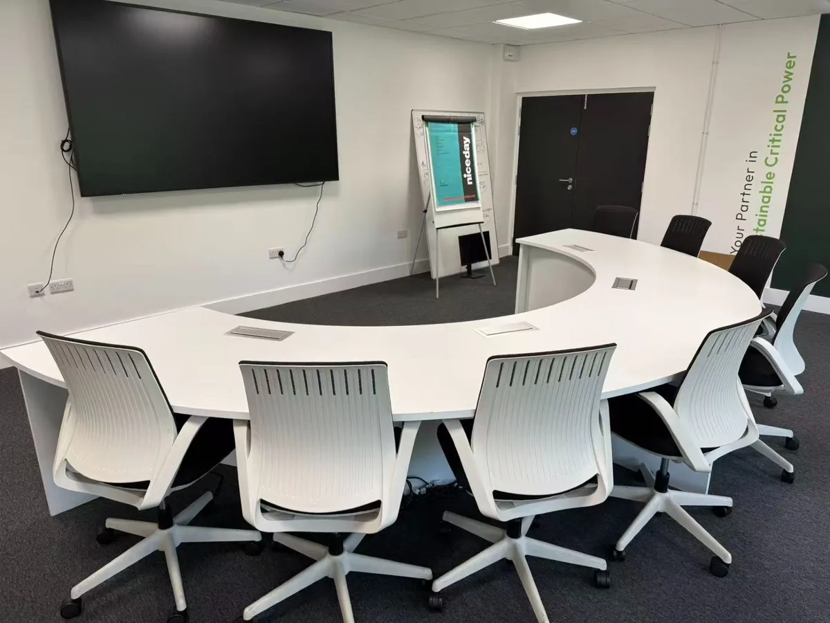 Semi-Circular Meeting Table with Integrated Power - Image 2