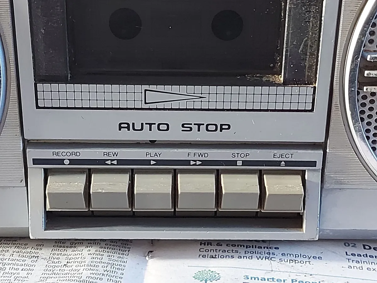 Vintage SHARP Stereo Radio Cassette Player, - Image 3
