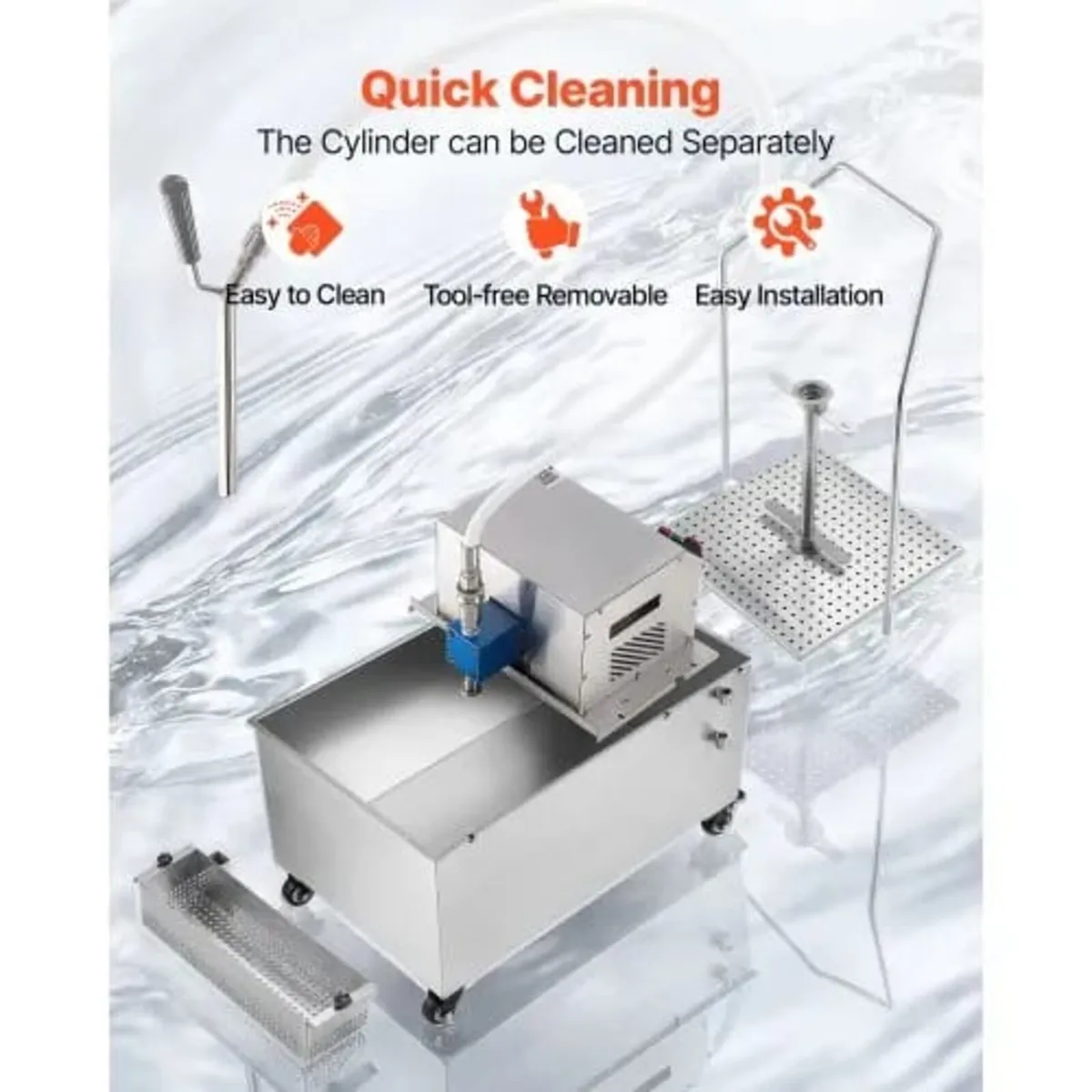 Commercial Mobile Fryer Filter Machine, 55L /14.5G - Image 4