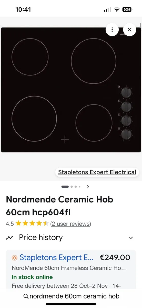 Brand new Nordmende ceramic hob - Image 1