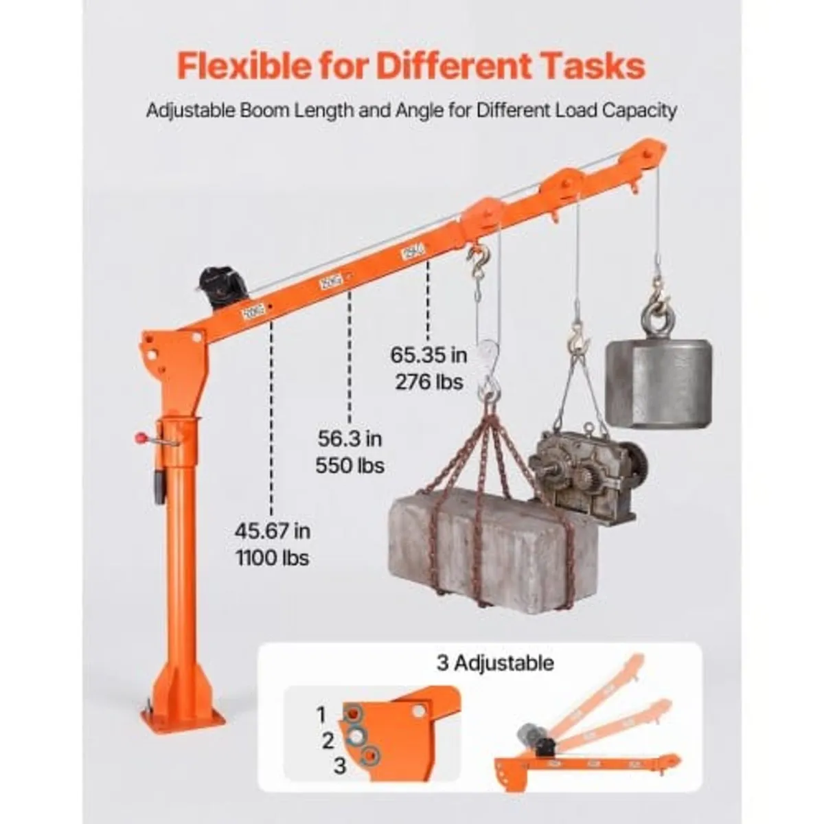 Electric Truck Crane, 499 kg Pickup Truck Crane wi - Image 3