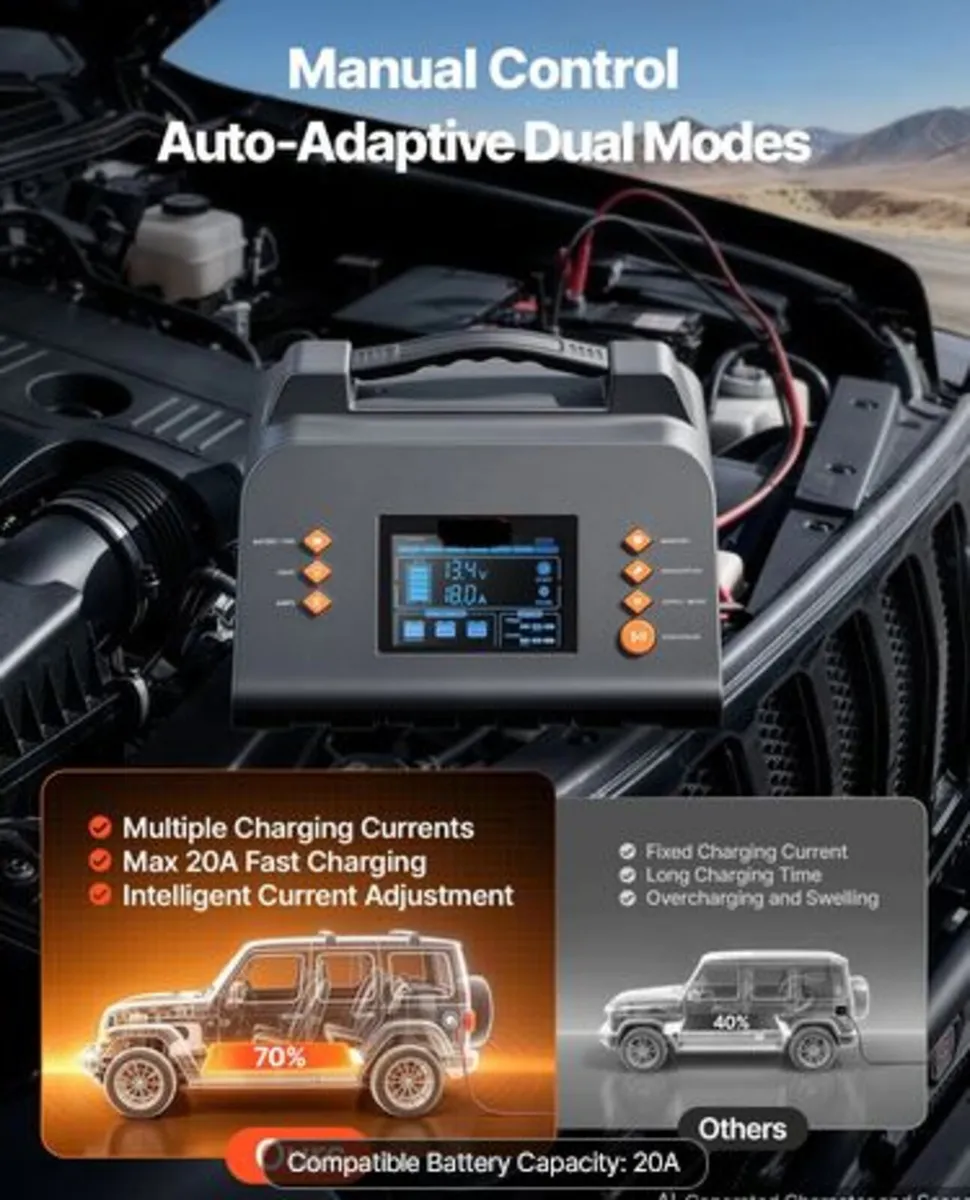 Smart Battery Charger 20A 6V 12V 24V for Lithium - Image 2