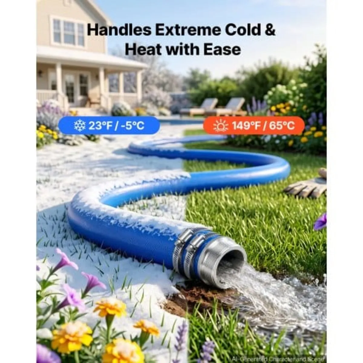 Discharge Hose 2" x 15.2 m PVC Lay Flat Backwash W - Image 3
