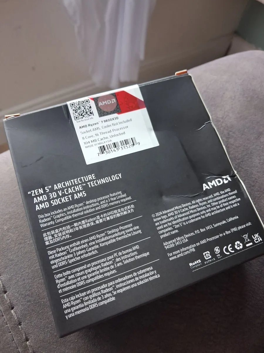 Amd Ryzen 7 9800x 3d cpu for sale - Image 4