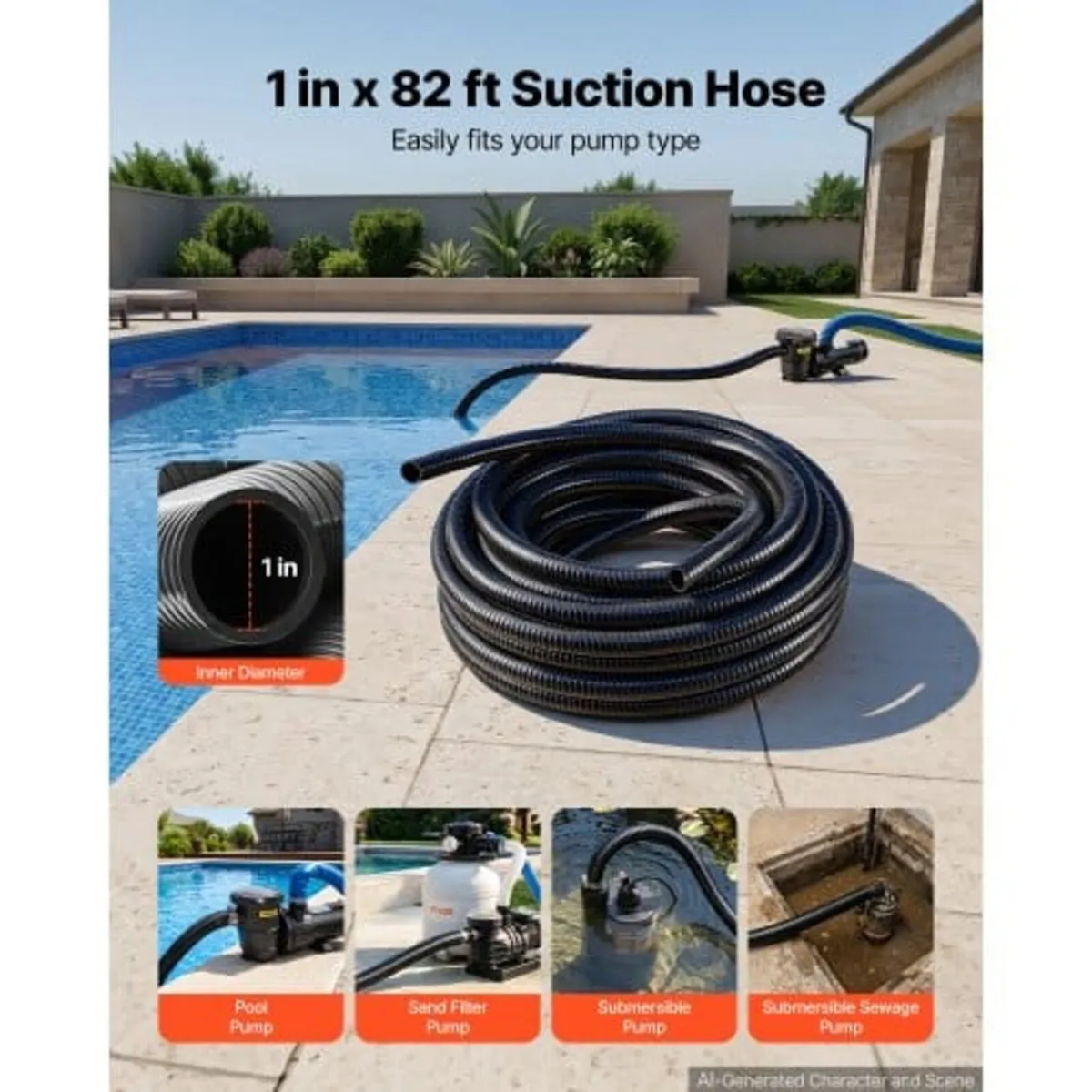 Suction Hose 25 mm x 25 m Heavy Duty PVC Suction P - Image 3