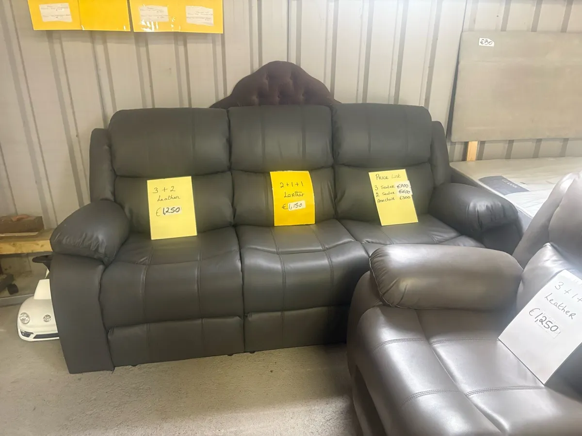 New leather suites of furniture - Image 4