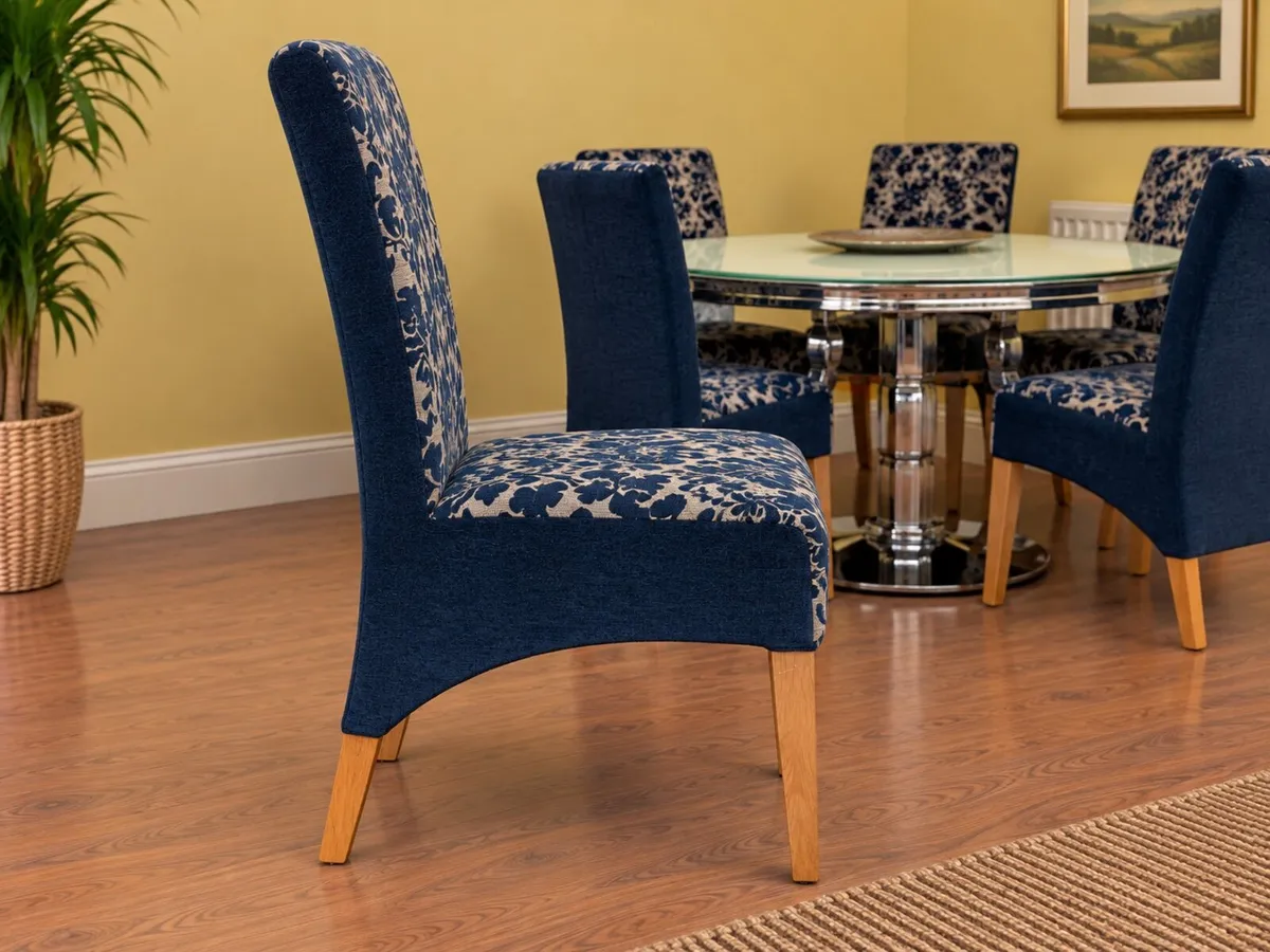 Set of 6 Upholstered Dining Chairs - Image 4