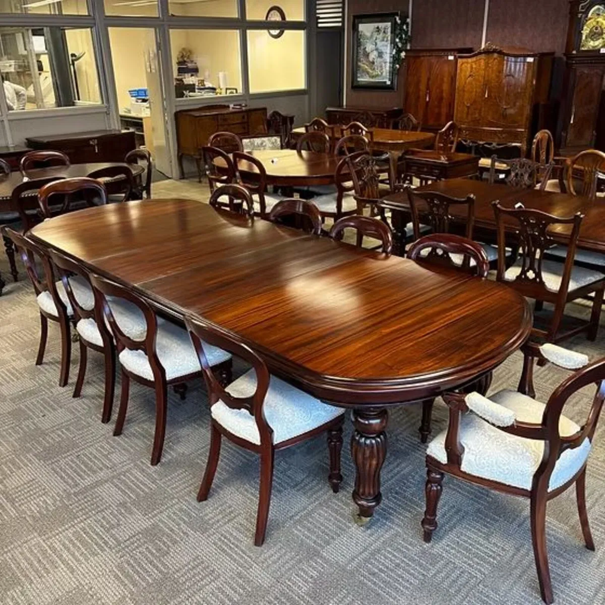 Fabulous Victorian style mahogany dining suite, co