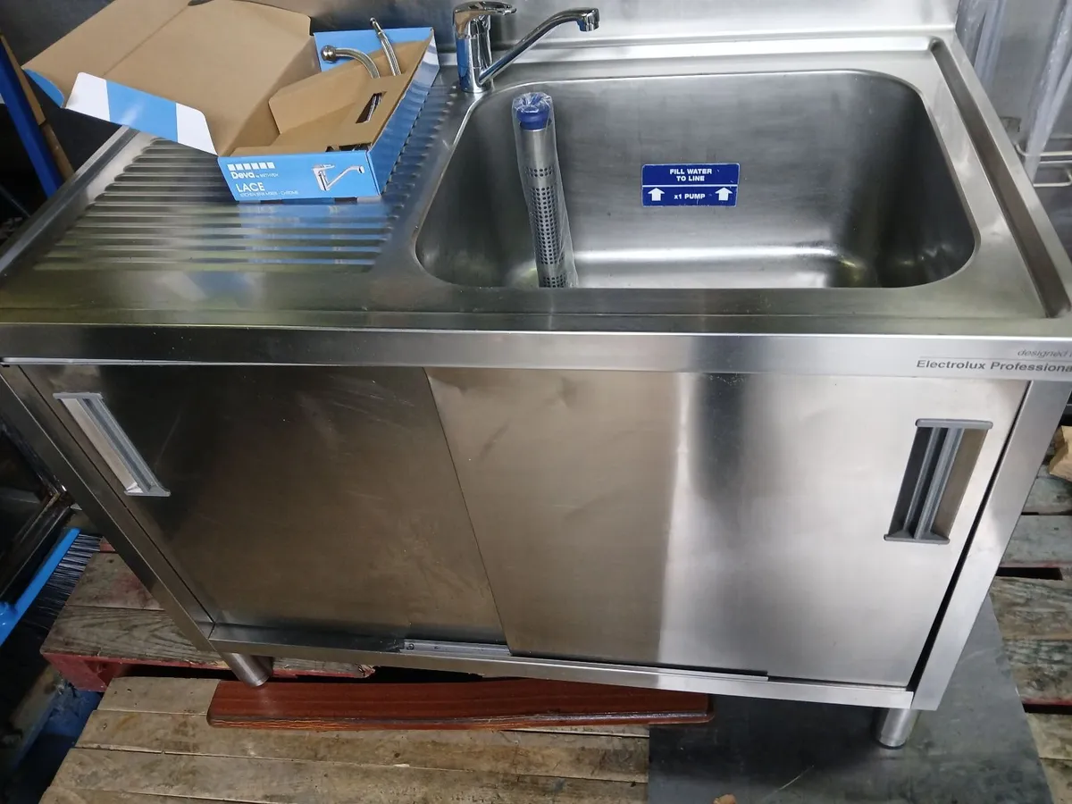 Stainless steel cabbinet sink unit complete - Image 1