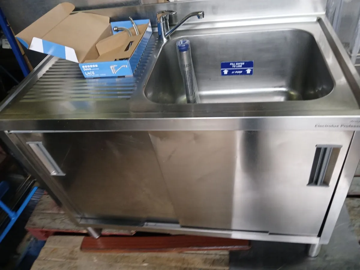 Stainless steel cabbinet sink unit complete - Image 2