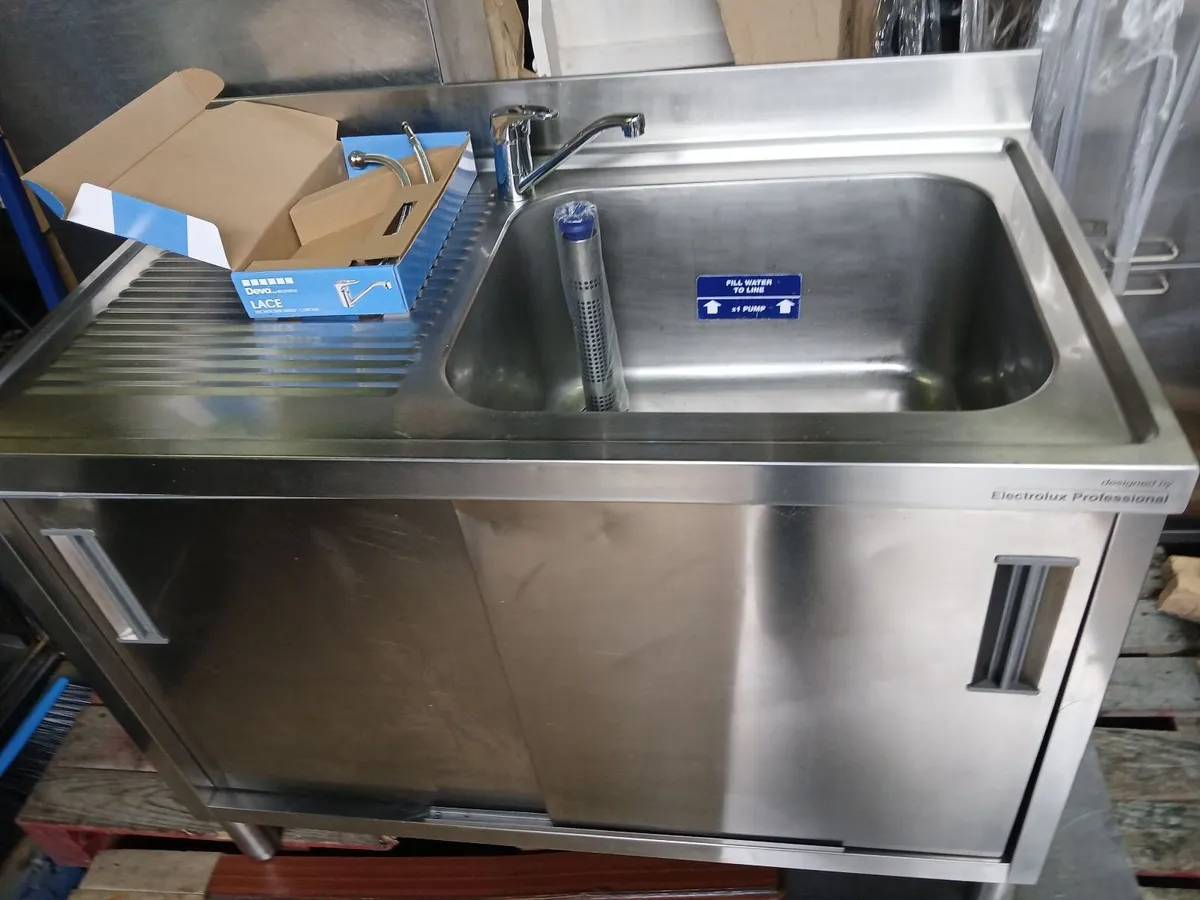 Stainless steel cabbinet sink unit complete - Image 4
