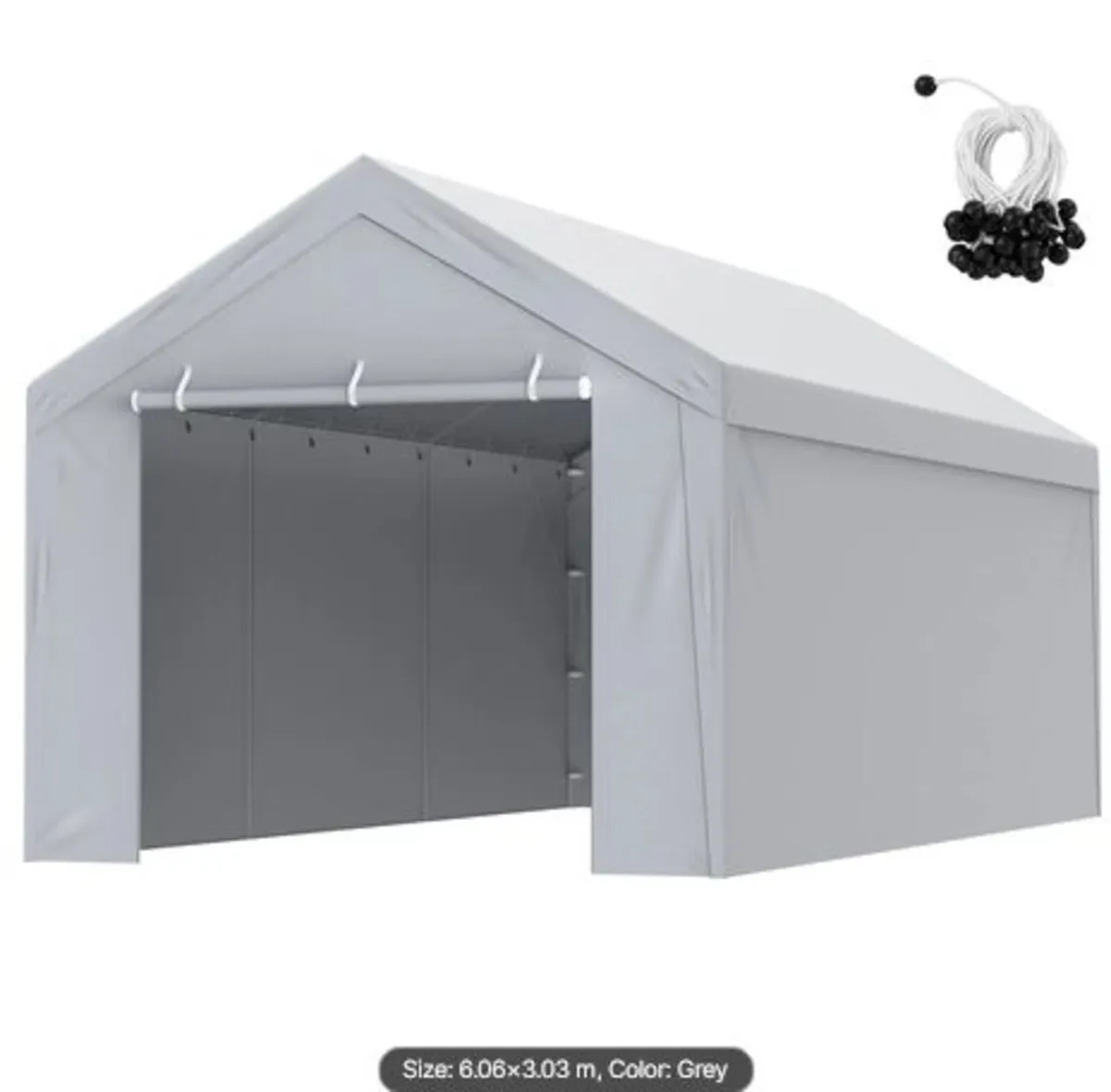 Carport Replacement Canopy Cover Top + Side Wall - Image 1