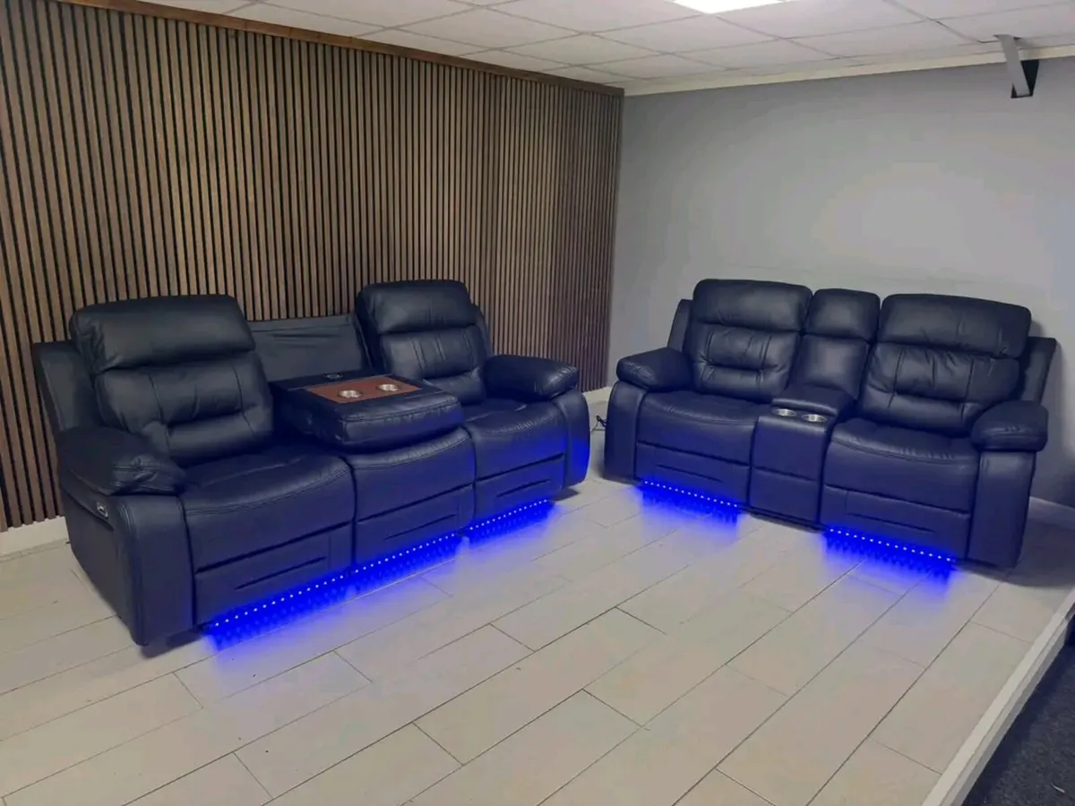 3+2 Monaco Electric Leather Recliner Sofa Set - Image 2