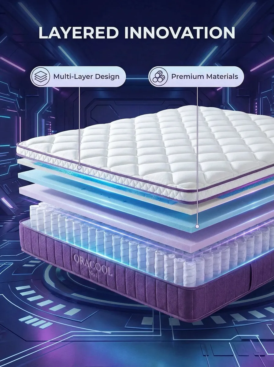Oracool Hybrid Pocket Spring Mattress - Image 2