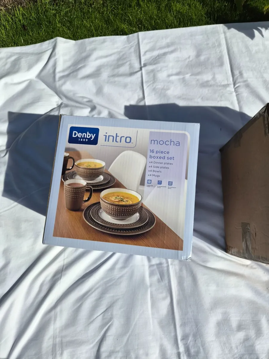 Denby Intro Mocha 16 piece dinner set - Image 1
