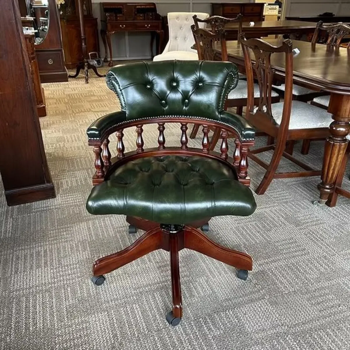 NEW Chesterfield button back swivel captains offic