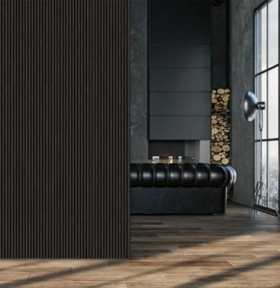 FT Prem Acoustic Panel 2.44mx605x22mm BLACK OAK - Image 2
