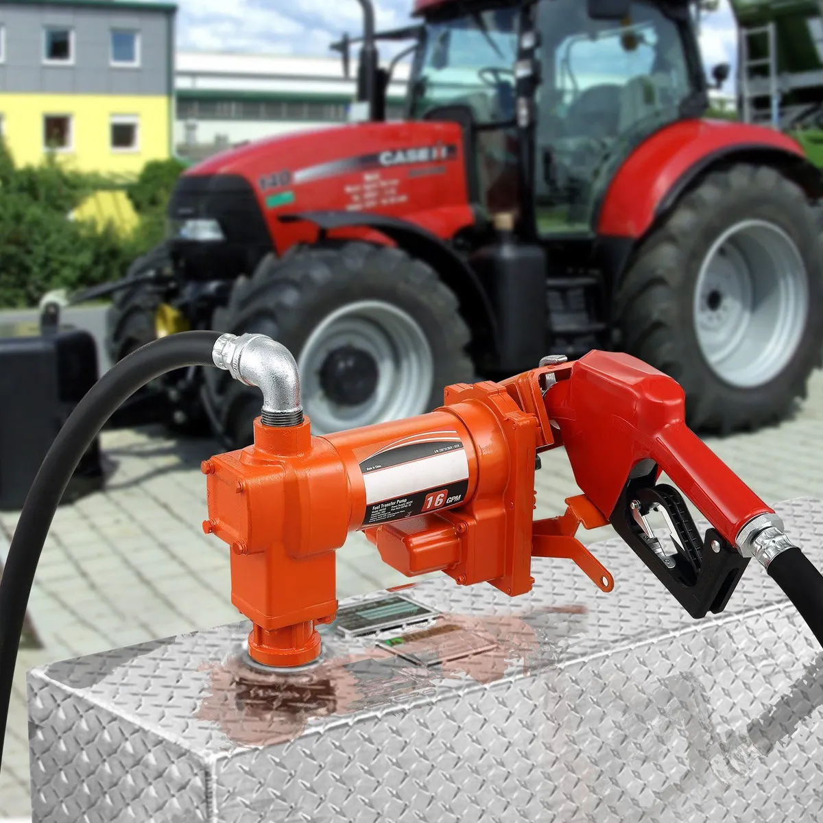 Gasoline Extraction Transfer Pump with Auto Nozzle - Image 2