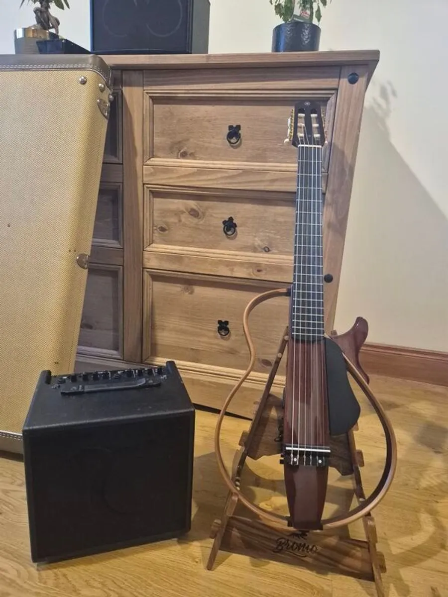 Yamaha Silent Nylon string Guitar and Tanglewood Acoustic Amp - Image 1