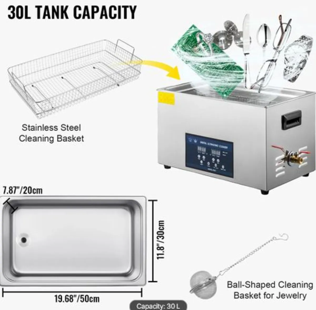 30L Ultrasonic Cleaner Dual Frequency Ultrasonic - Image 3