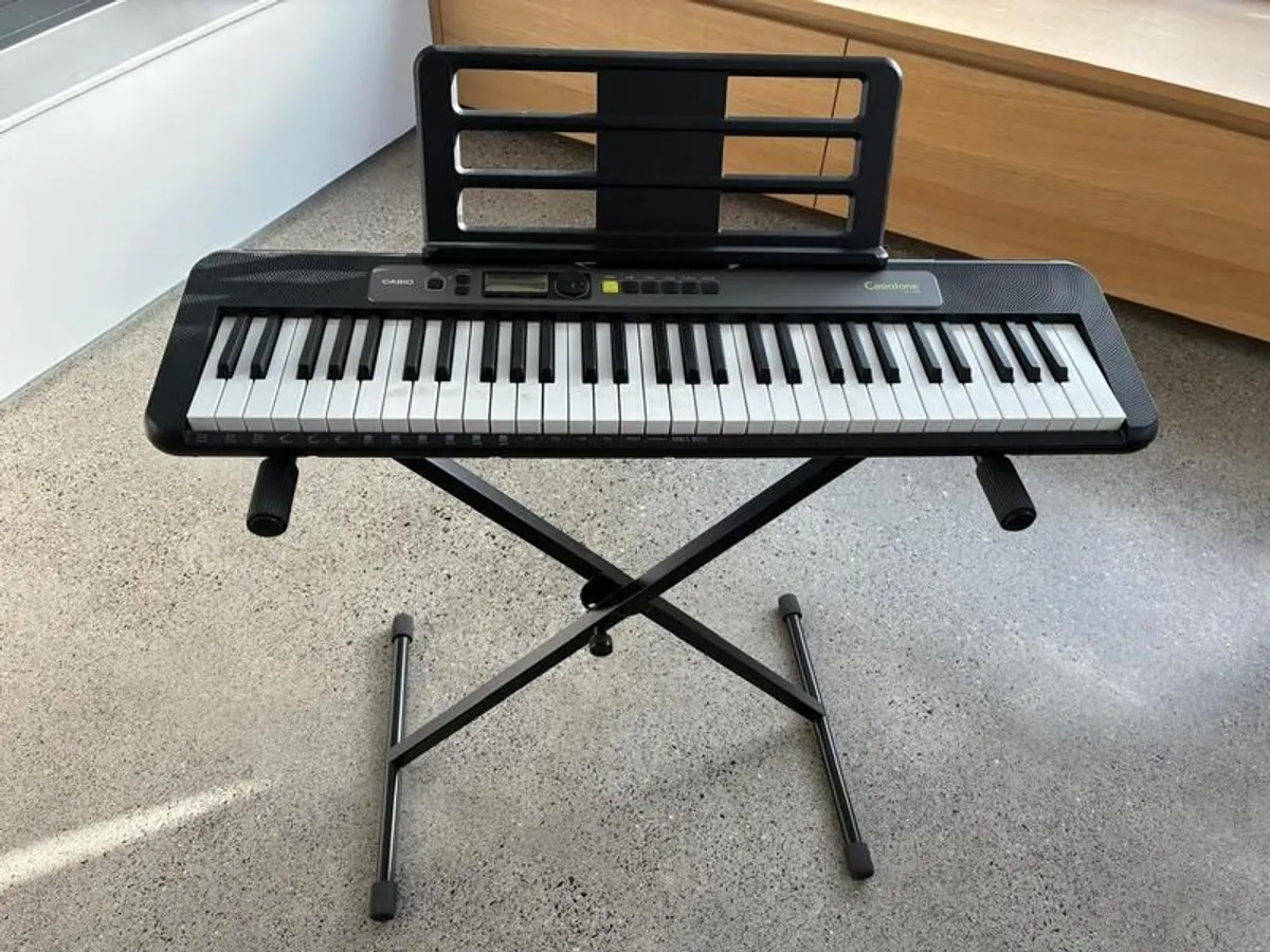 Casio Keyboard Bundle with Stand & Head Set - Image 2