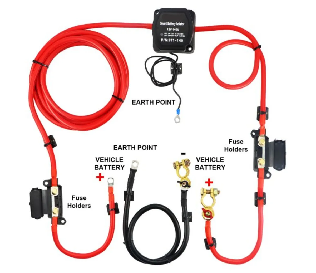 4mtr 12V Split Charge Relay Kit - Image 1