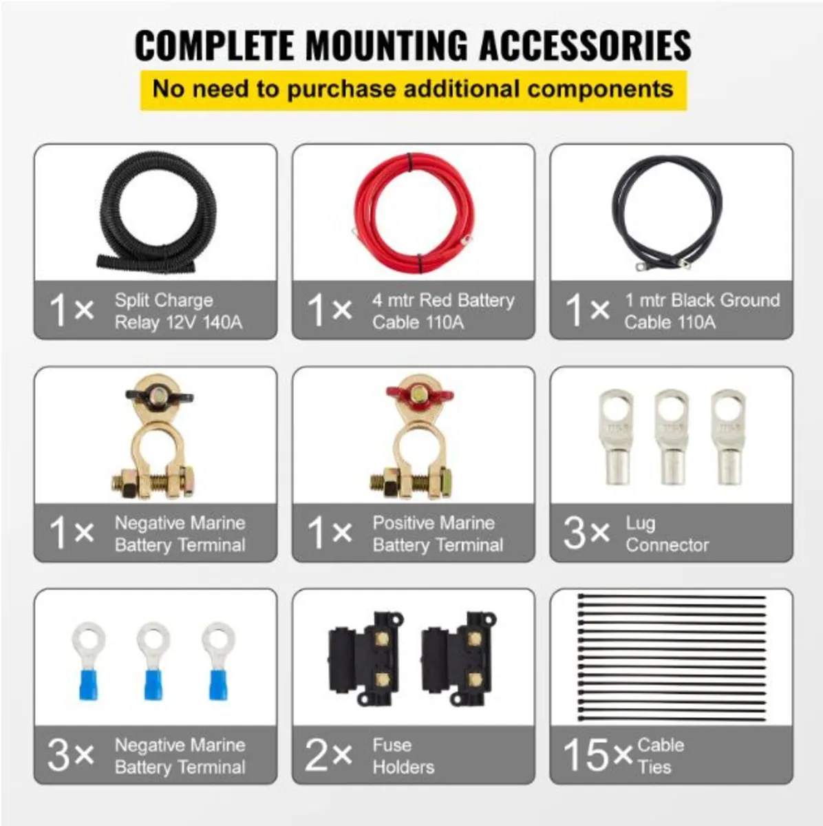 4mtr 12V Split Charge Relay Kit - Image 2