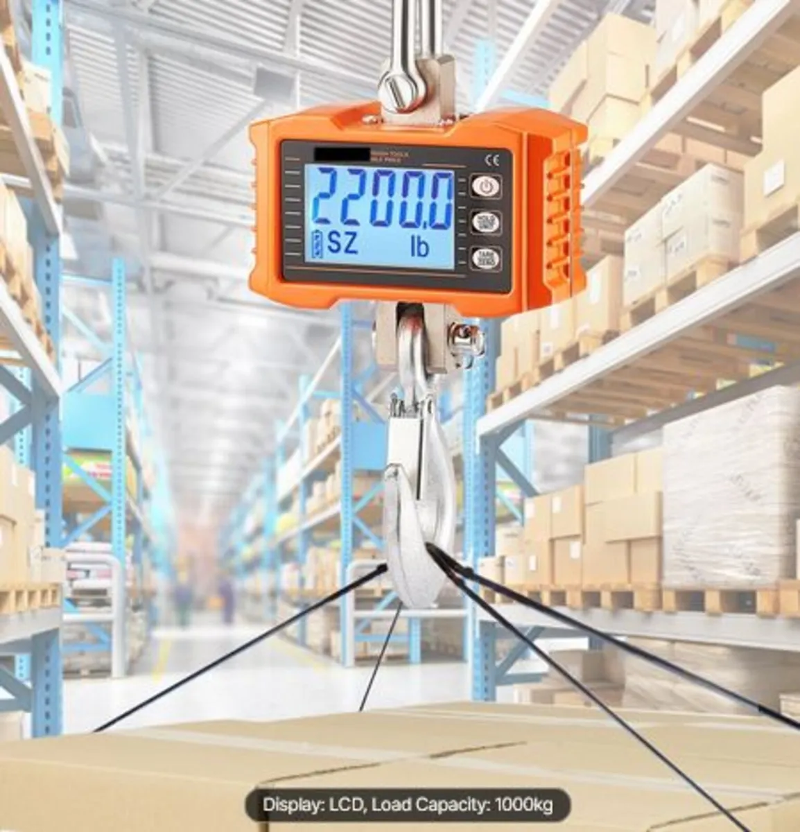 Digital Crane Scale, 2200 lbs/1000 kg, Industrial - Image 4