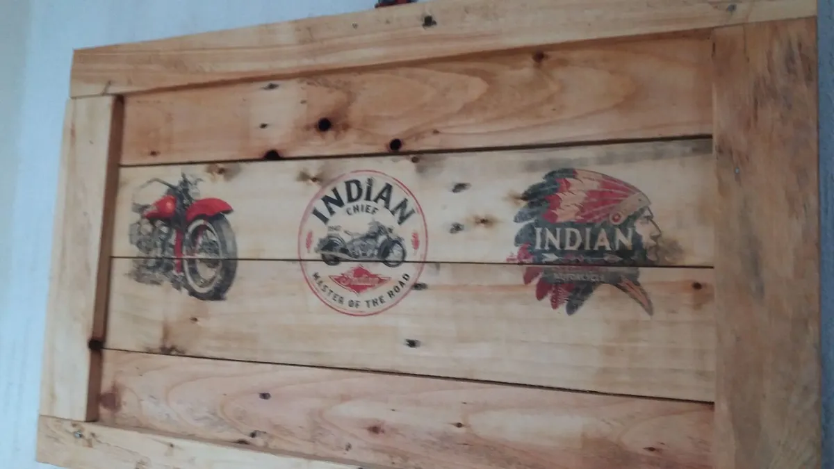 Vintage Style Indian Motorcycle Signage / Art - Image 3