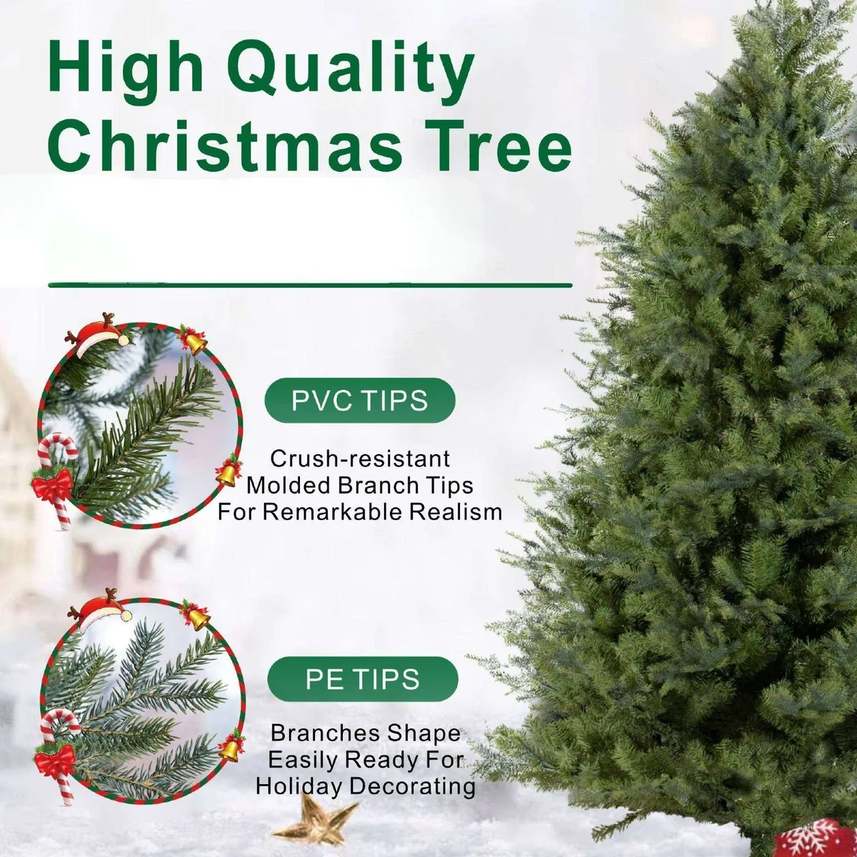 7ft Artificial Christmas Tree - Blue Spruce - Image 4