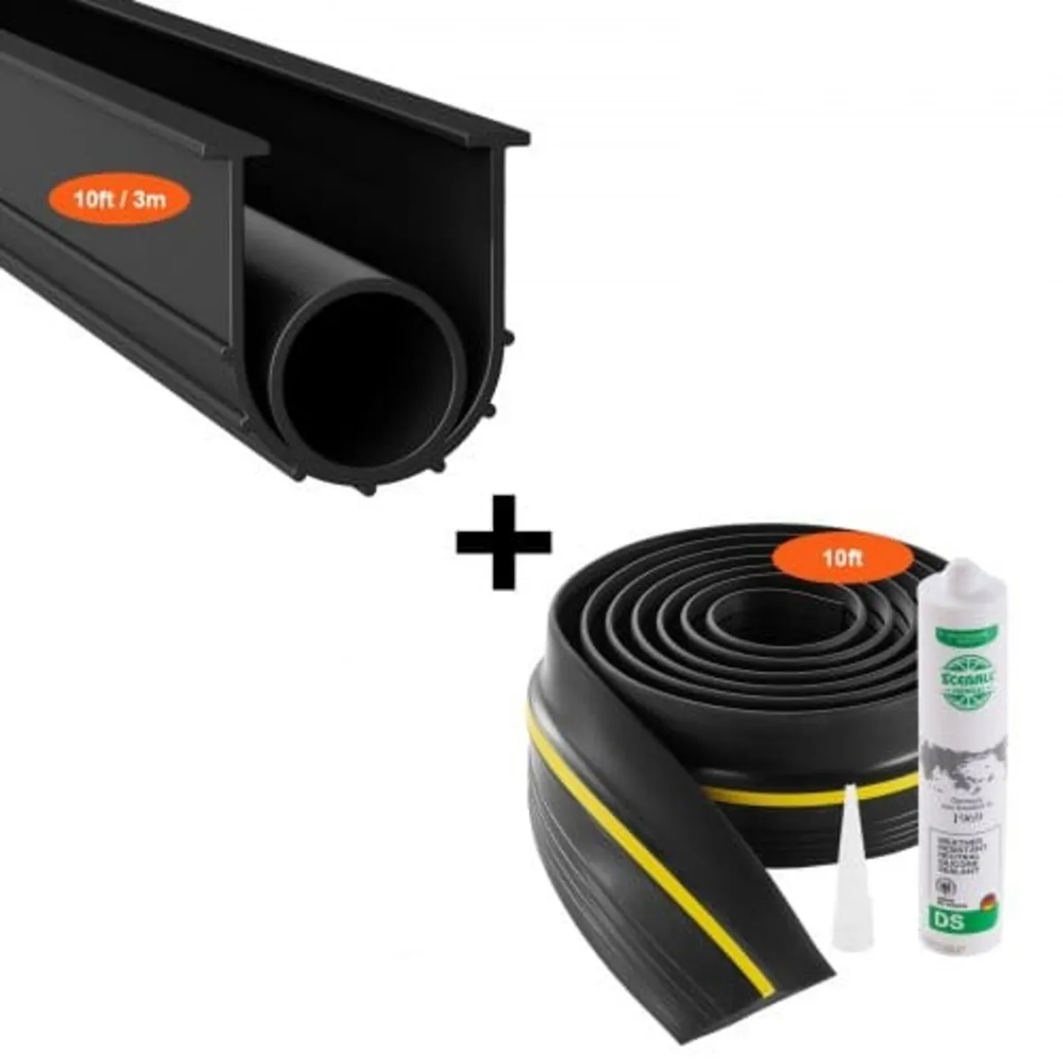 Garage Door Threshold and Bottom Seals Kit, 10 FT - Image 1