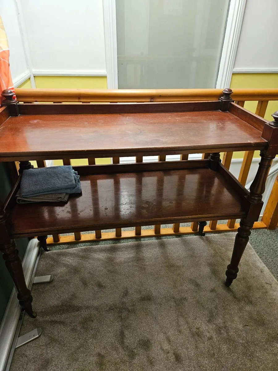 Vintage Antique Sideboard Dumb Waiter - Image 3