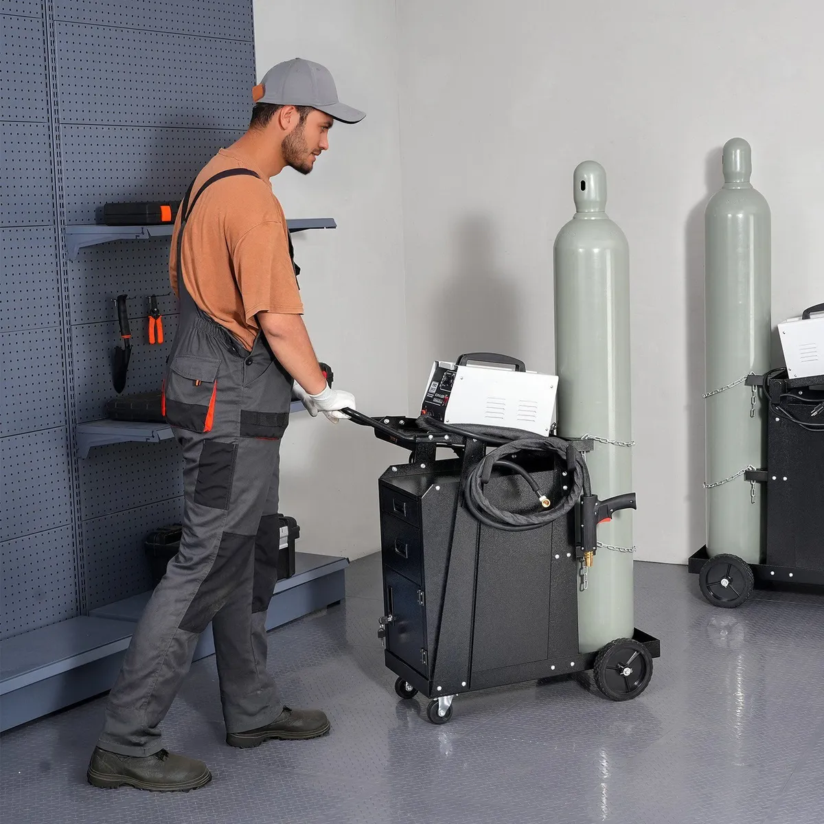 2 Drawers Welder Cart Heavy Duty + Lockable Cabine - Image 4