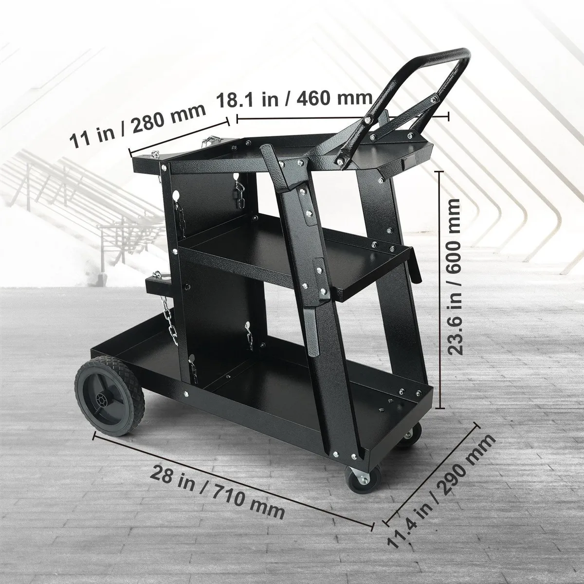 3-Tier Heavy Duty Welder Cart with 181.4kg - Image 3
