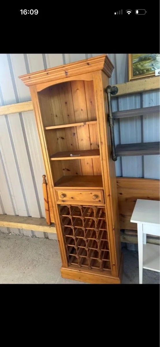 Pine book case /wine rack - Image 1