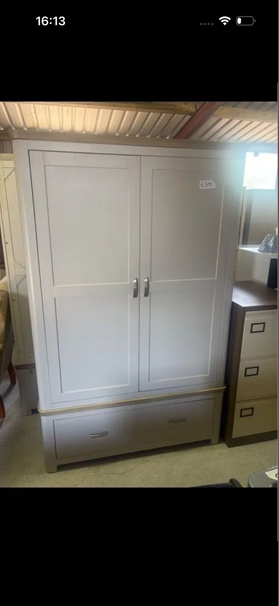 Grey solid wardrobe - Image 1