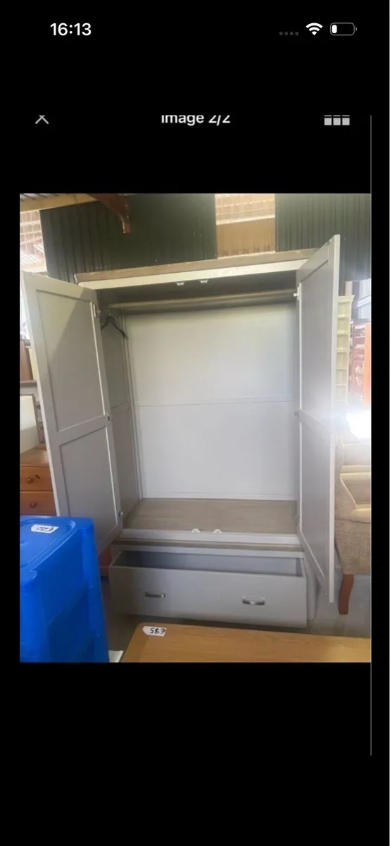 Grey solid wardrobe - Image 2