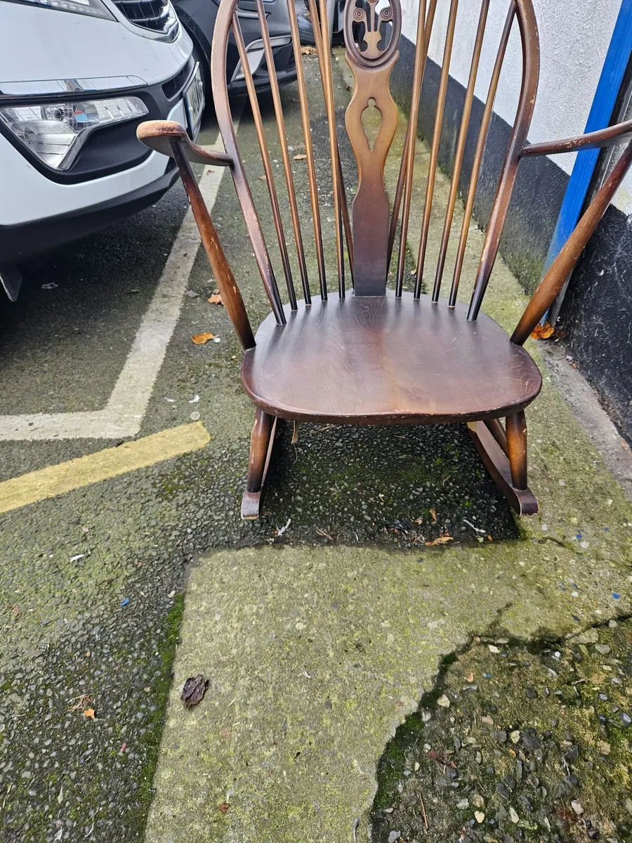 Vintage Retro Mid Century Ecrol Rocking Chair - Image 4
