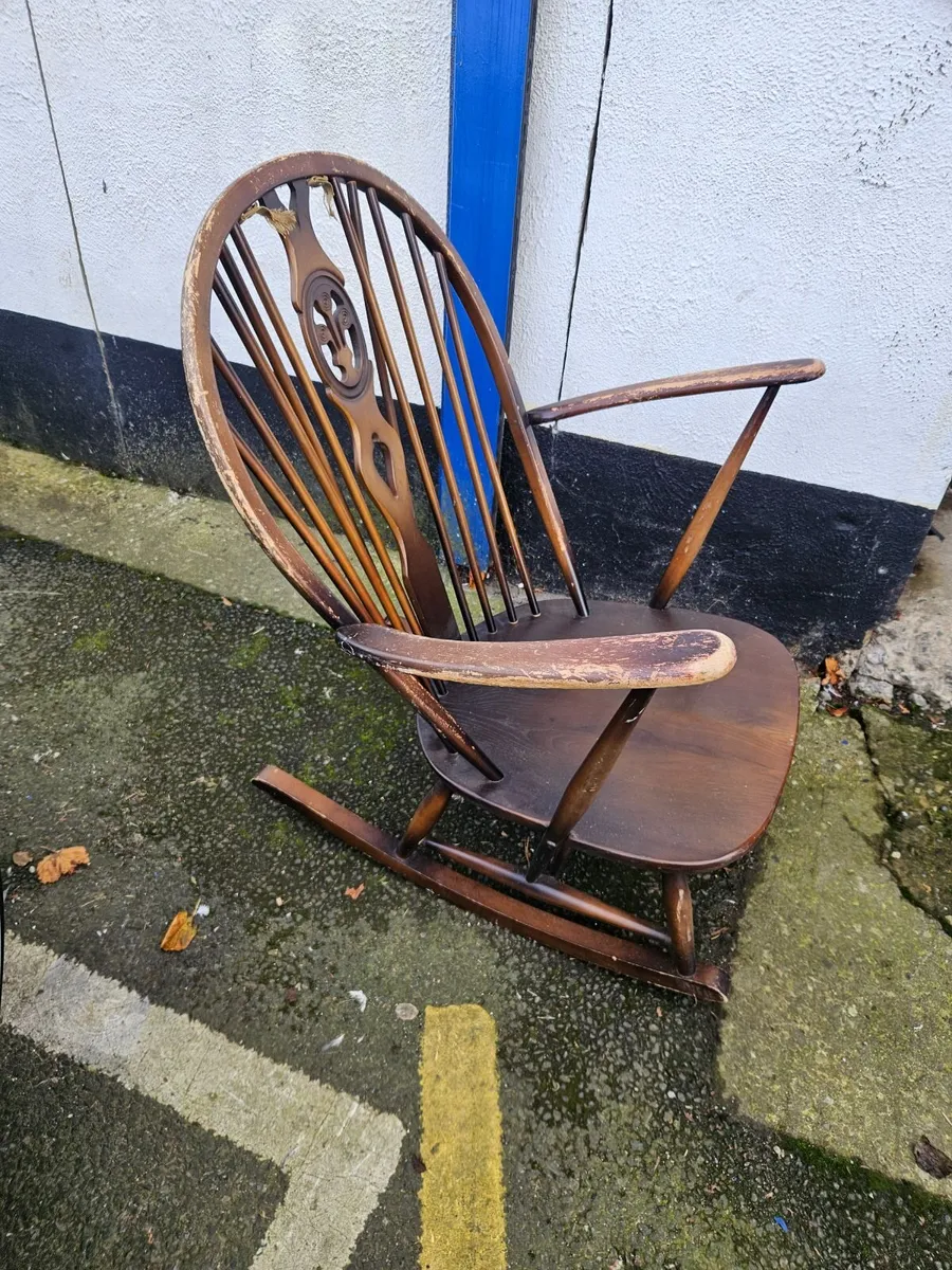 Vintage Retro Mid Century Ecrol Rocking Chair - Image 3