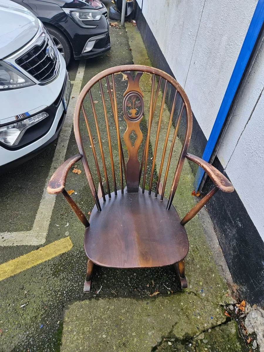 Vintage Retro Mid Century Ecrol Rocking Chair - Image 1
