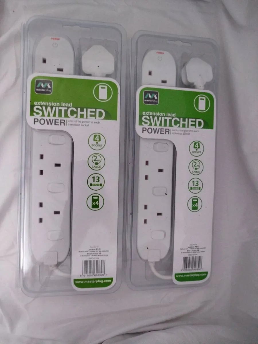 Masterplug 4 socket switched 2m