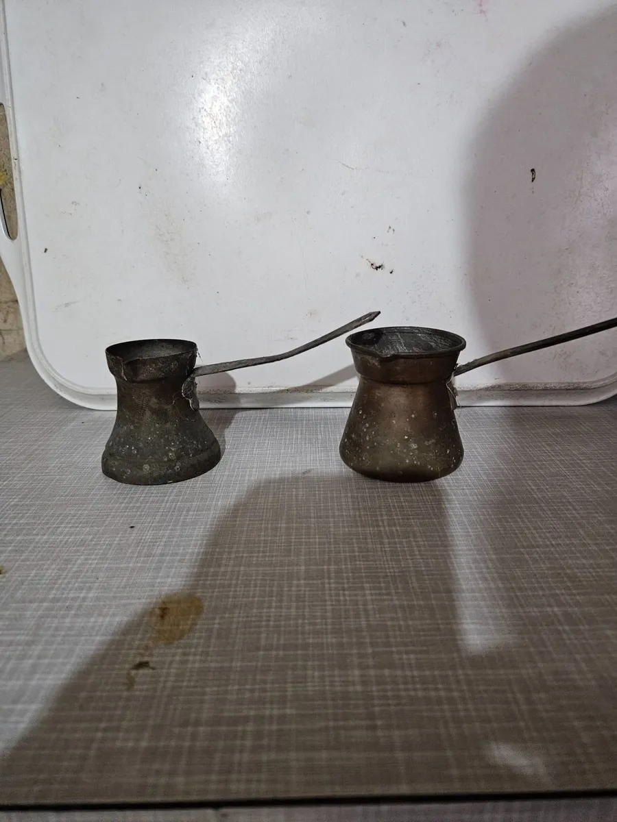 Vintage Antique Copper Measuring Cups - Image 1