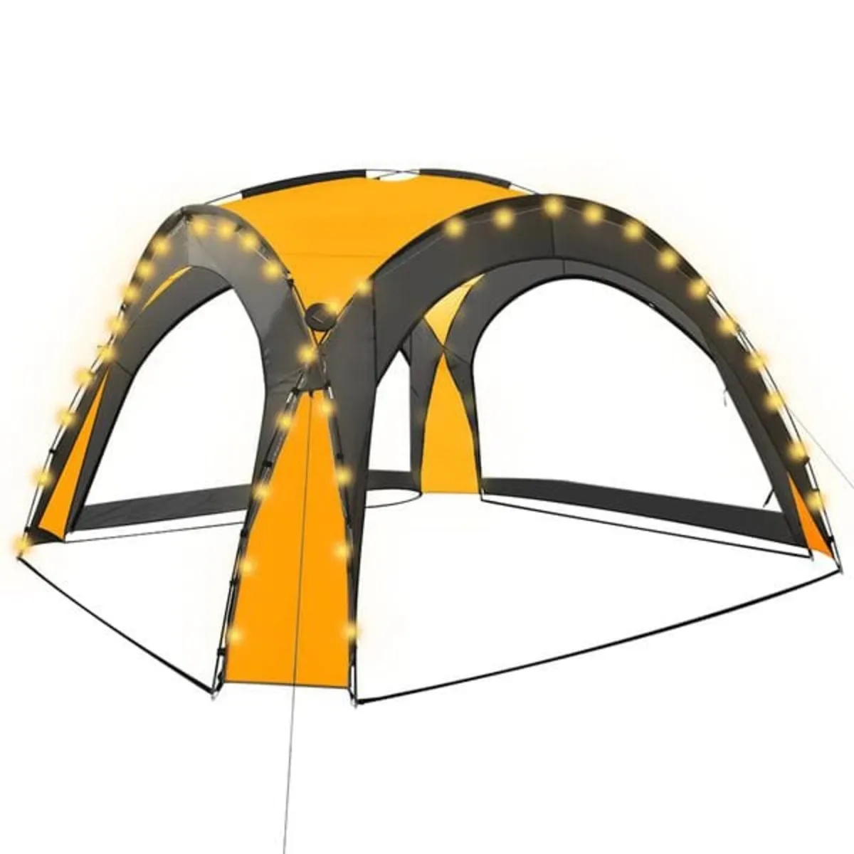 Party Tent with LED and 4 Sidewalls 3.6x3.6x2.3 m - Image 1