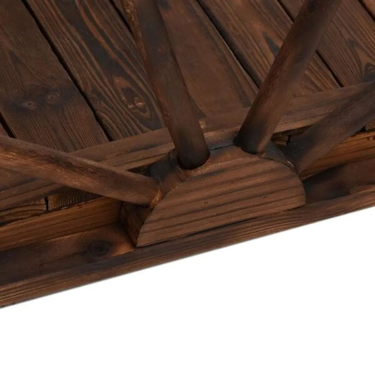Garden Bridge with Half-wheel 99x50x38 cm Solid Wo - Image 3