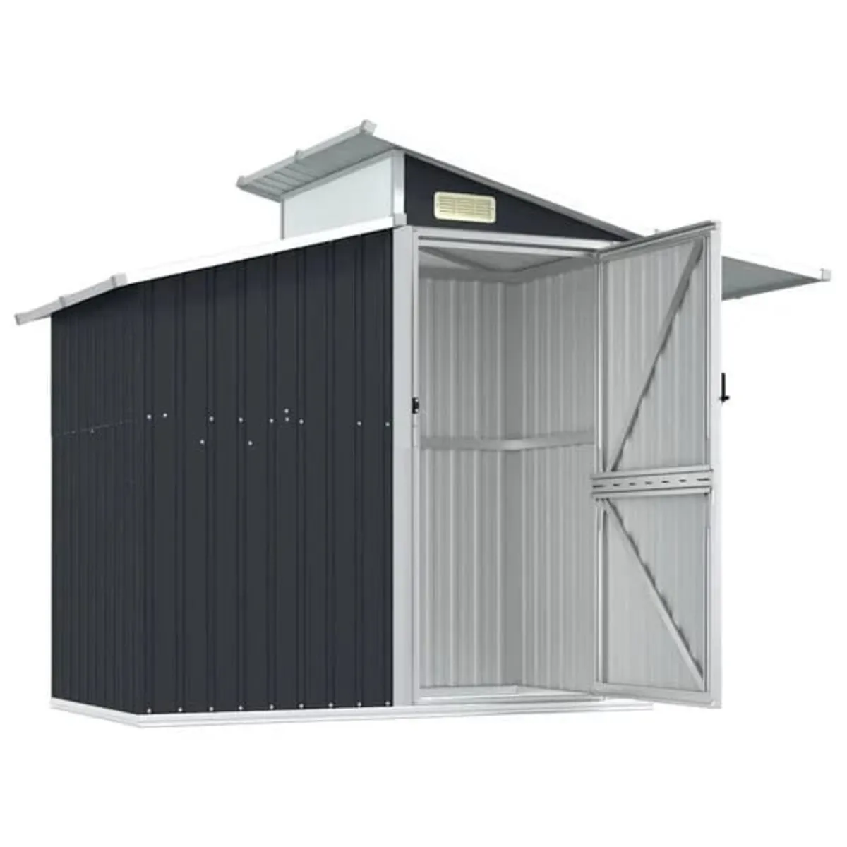 Garden Shed Anthracite 270x130x208.5 cm Galvanised - Image 2