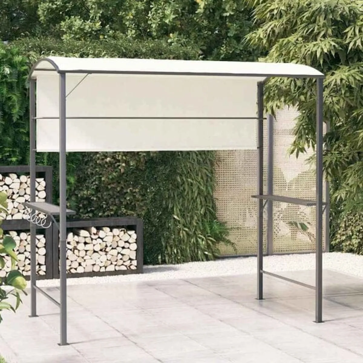 Gazebo with Roof 220x110x200 cm Cream

Description - Image 2
