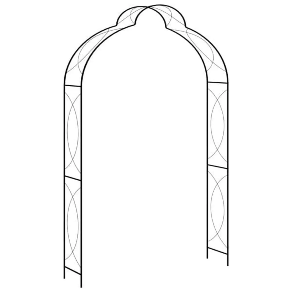 Garden Arch Black 150x34x240 cm Iron

Description - Image 1