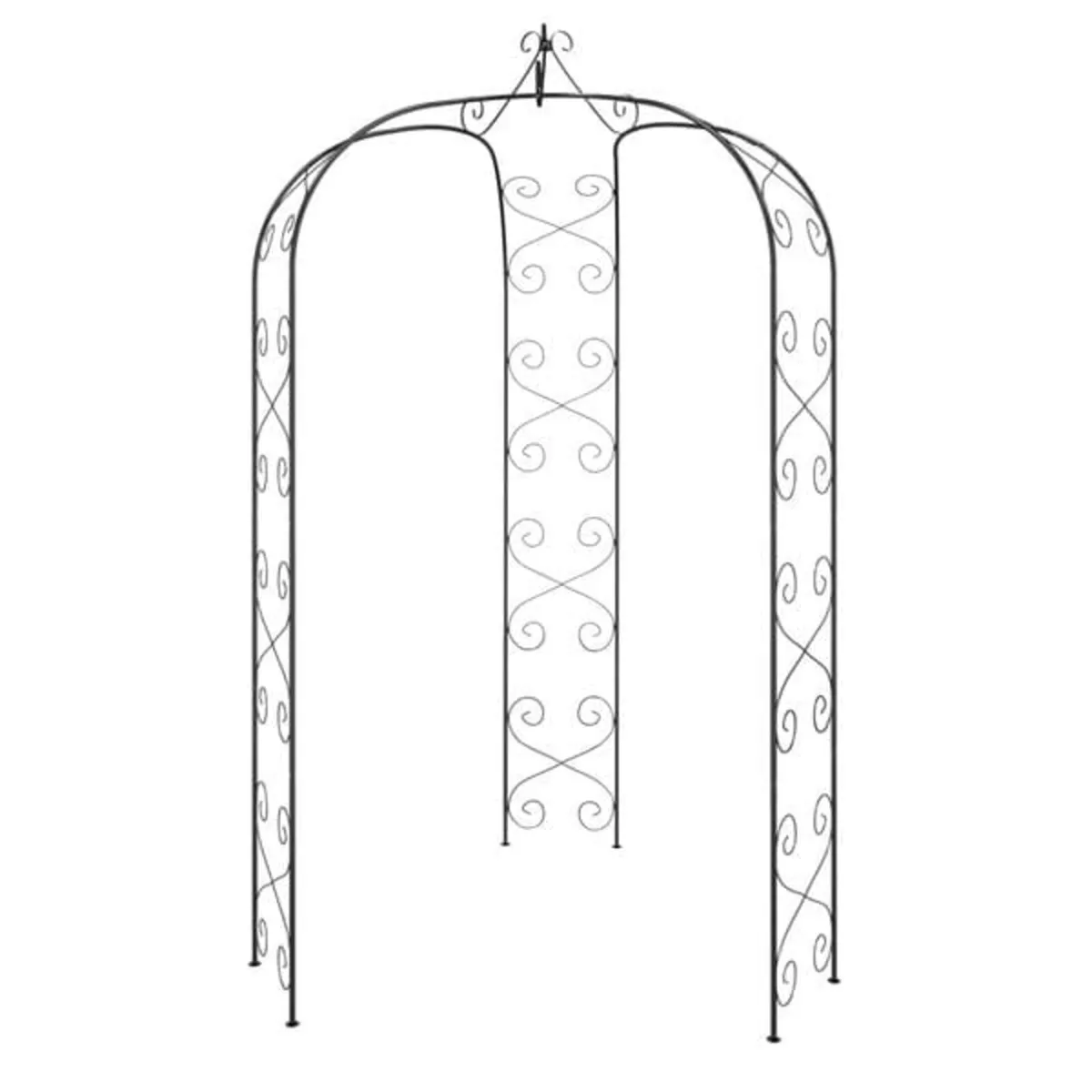 Garden Arch Black Ø180x255 cm Steel

Description
T - Image 1
