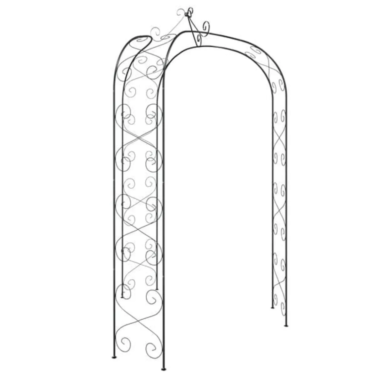 Garden Arch Black Ø180x255 cm Steel

Description
T - Image 3