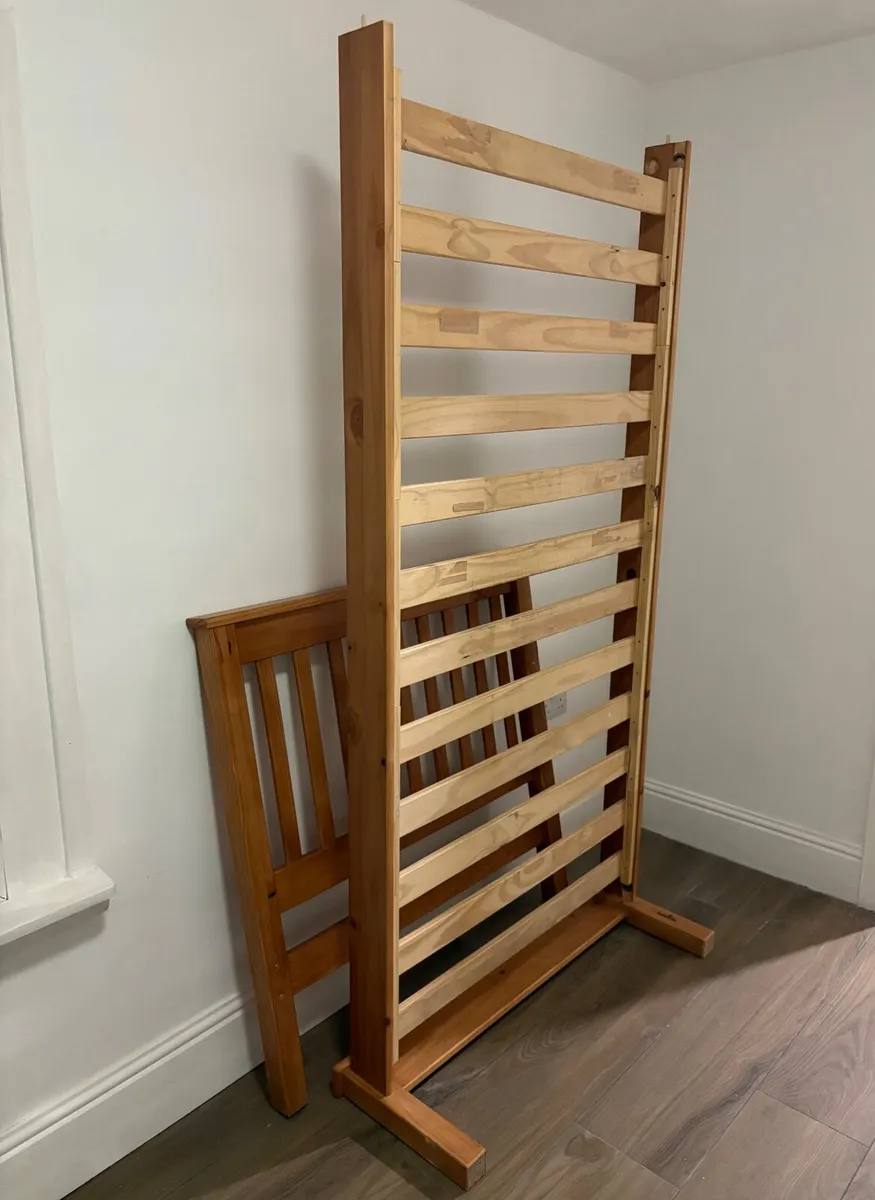 Wooden single bed frame - Image 2